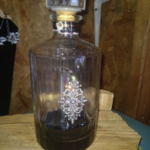 Vintage Clear Glass Liquor Decanter